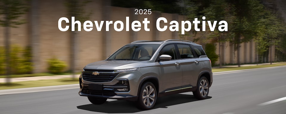 SUV Chevrolet Captiva 2025, tu camioneta familiar con faros de halógeno, barras de techo y rines en aluminio de 18 pulgadas